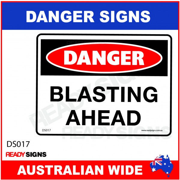 DANGER SIGN - DS-017 - BLASTING AHEAD